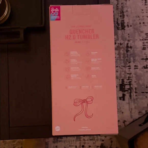 New Stanley Barbie Peach Floral Tumbler - Picture 6 of 7